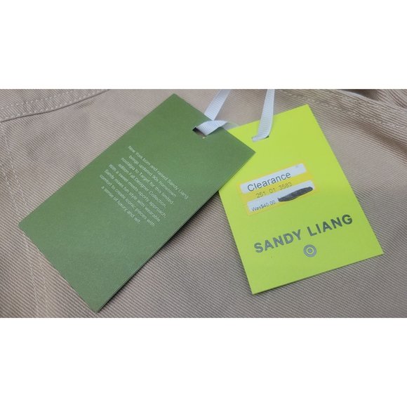 Women's Mid-Rise Straight Leg Pocket Pants - Sandy Liang x Target Khaki 16 - Picture 6 of 9